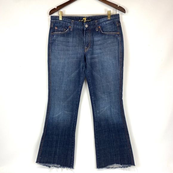 7 For All Mankind pink stitching A pocket bootcut flare jeans EUC U13006… - Picture 4 of 10